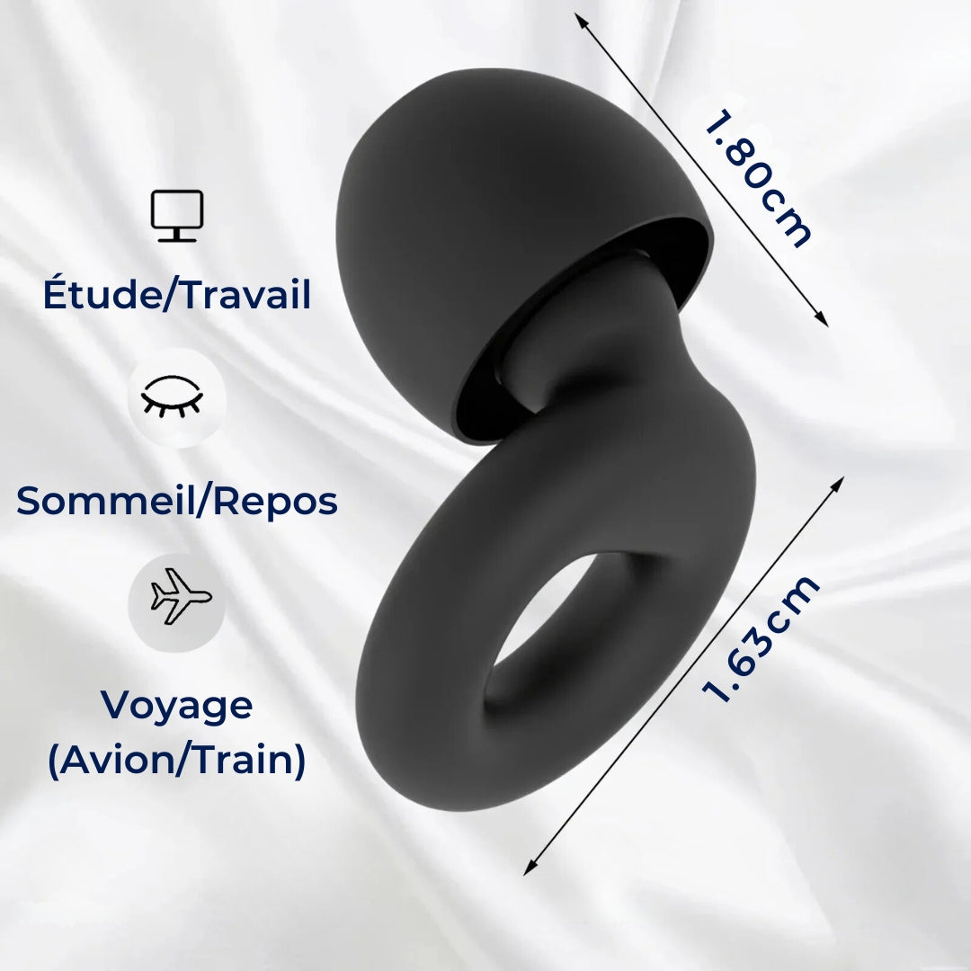 QuietGuard Bouchons d'Oreilles Anti-Bruit Confortables | Pour le Sommeil - les Voyages - les Concerts - la Natation - le Travail