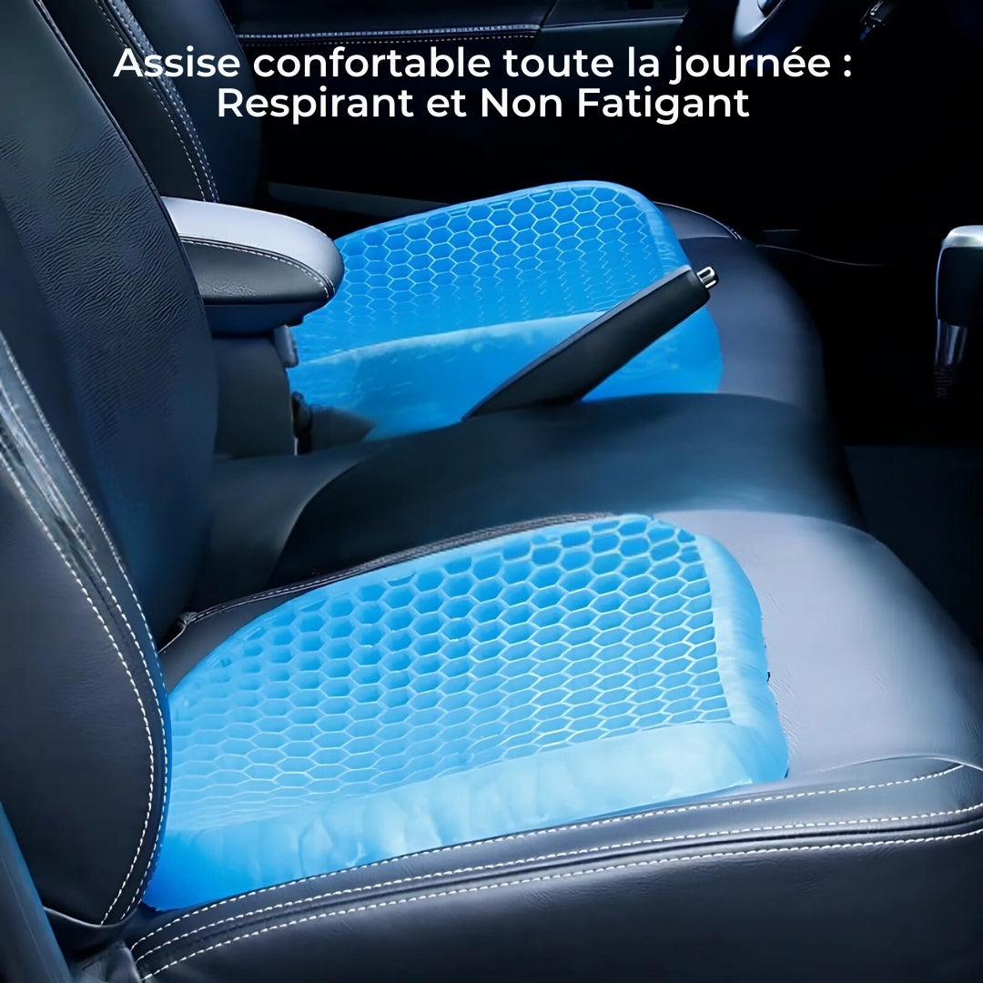 ConfortGel Coussin Orthopédique en Gel | Soulagement de la Pression - Douleur au Coccyx - Soutien Lombaire - Pour Bureau - Voiture - Fauteuil Roulant