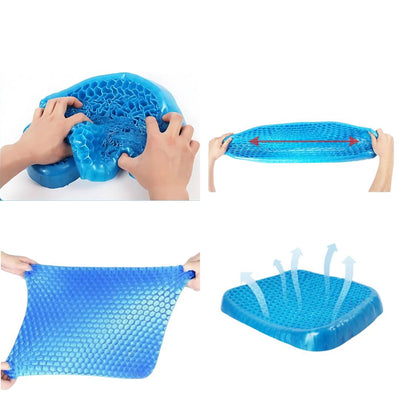 ConfortGel Coussin Orthopédique en Gel | Soulagement de la Pression - Douleur au Coccyx - Soutien Lombaire - Pour Bureau - Voiture - Fauteuil Roulant