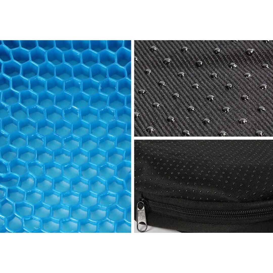 ConfortGel Coussin Orthopédique en Gel | Soulagement de la Pression - Douleur au Coccyx - Soutien Lombaire - Pour Bureau - Voiture - Fauteuil Roulant
